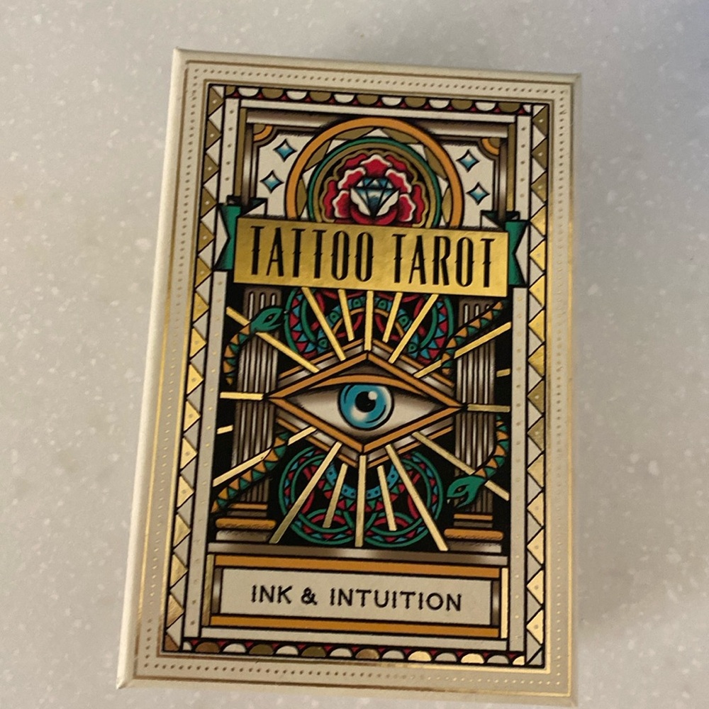 Tattoo Tarot Card Deck Box Booklet